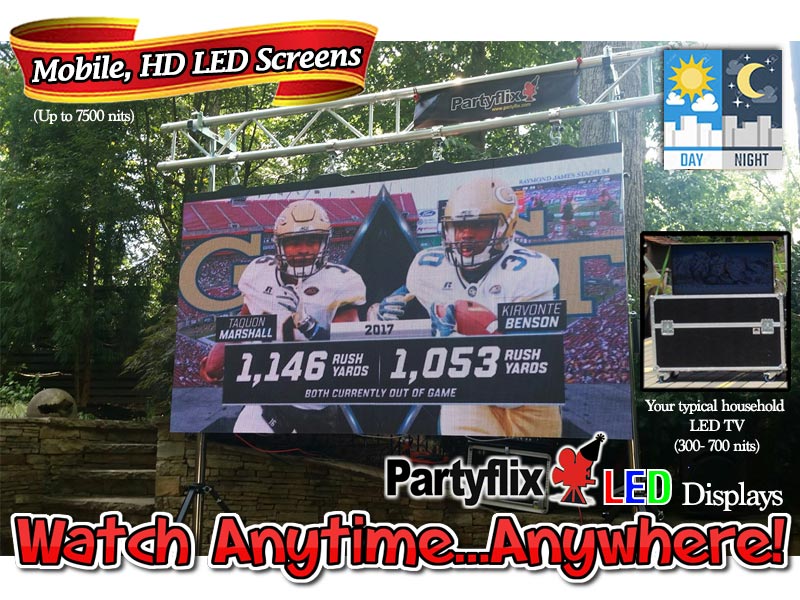 Our 9.5ft P5, HD LED Display, Watch Anytime...Anywhere