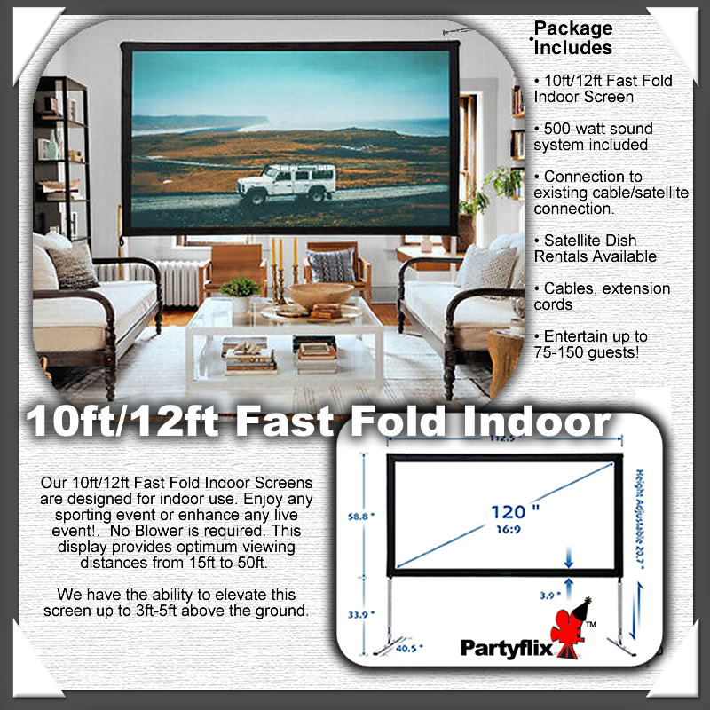 10ft/12ft Fast Fold Indoor Screen